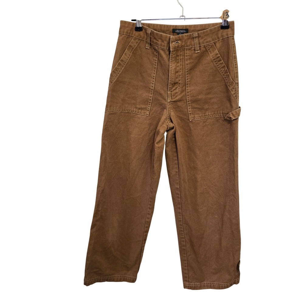 Wild Fable Womens Brown Utility Carpenter Pants Straight Leg Size 0 Tobacco